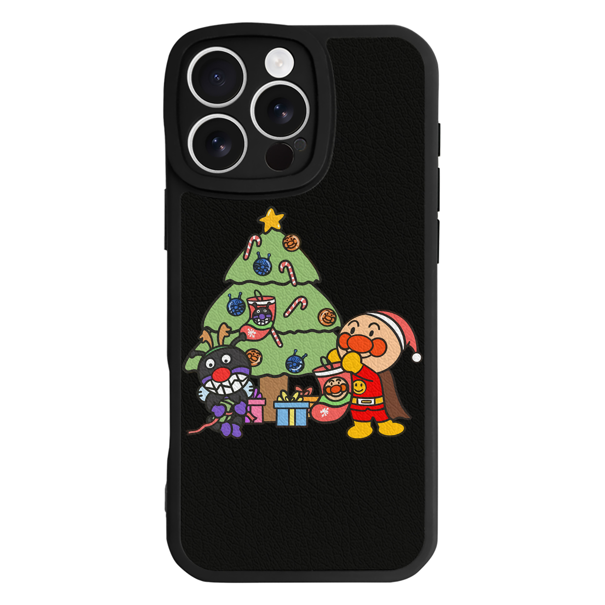 （画像用） アンパンマン Anpanman 【iPhone 16シリーズ対応】シリコンスマホケース（レザー調） 材質：シリコン